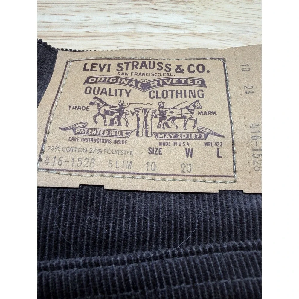Vintage 80s Levi's Corduroy Saddleman Boot Cut Jeans Junior Size 10 Slim 23X25.5